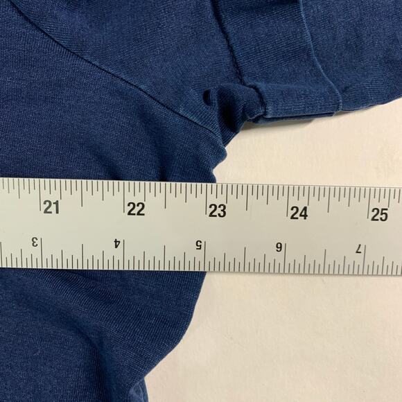 Chicos XL NEW Knit Top Chambray V Neck Riviera Authentic Tiered Sleeve - Picture 6 of 9